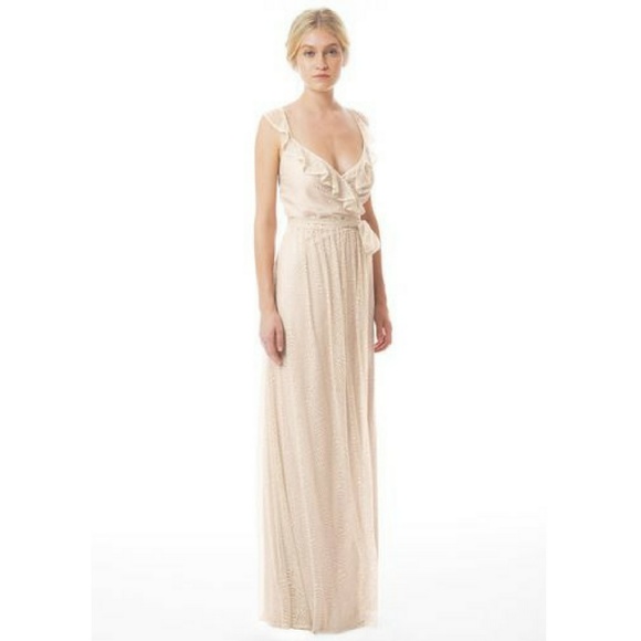 Anthropologie Dresses & Skirts - {Anthro} 'Lacey' Ruffle Wrap Lace Dress in Large